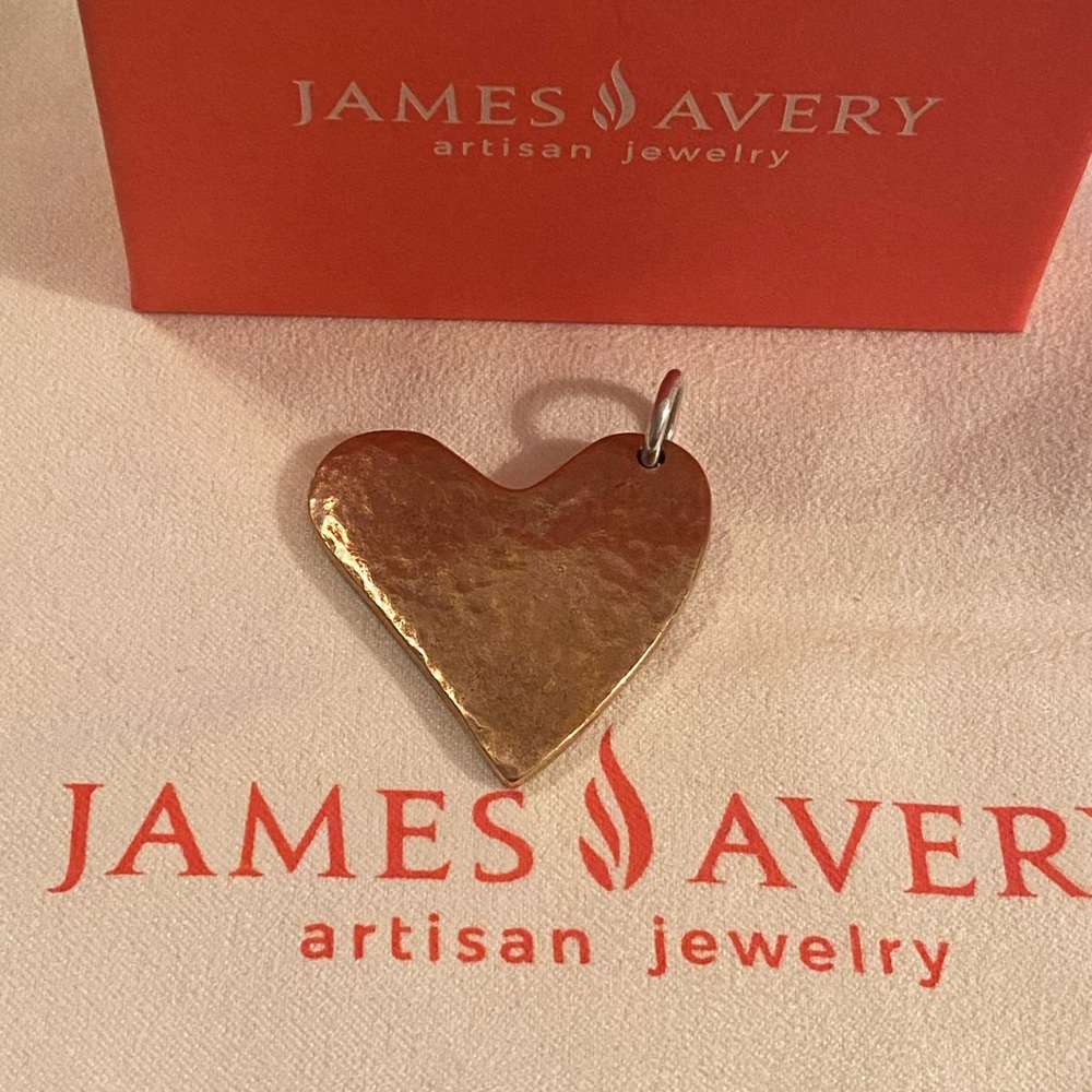 ❤️ Beautiful Retired James Avery Large Bronze Heart Pendant